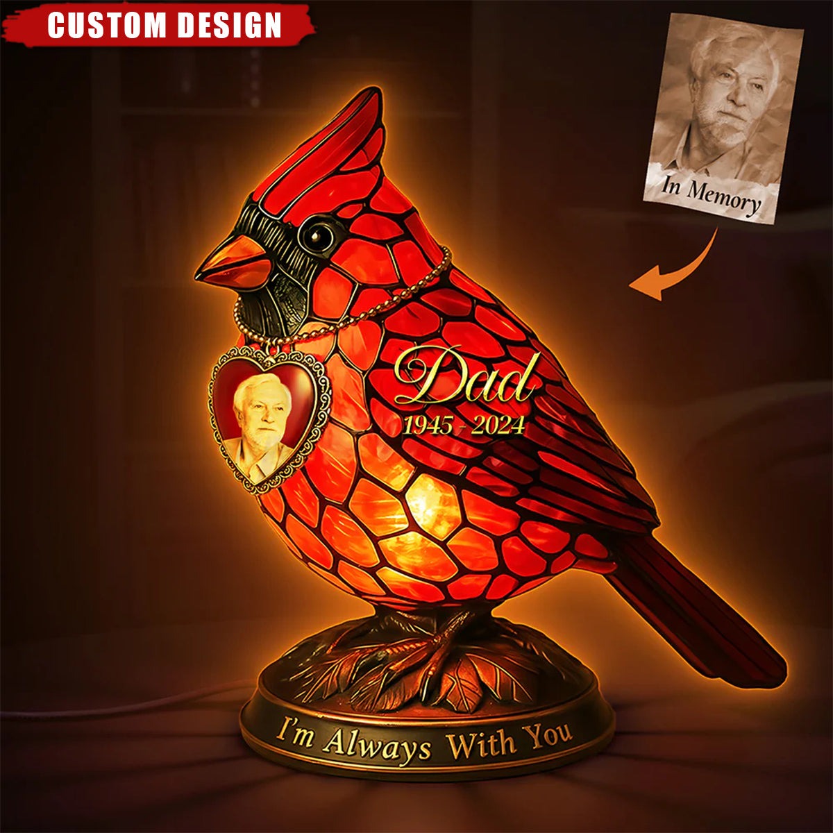 Memorial Custom Photo Acrylic Light Box - Personalized Gifts For Memorial