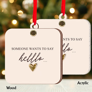 Pregnant Announcement - Personalized Pregnancy Flip Ornament