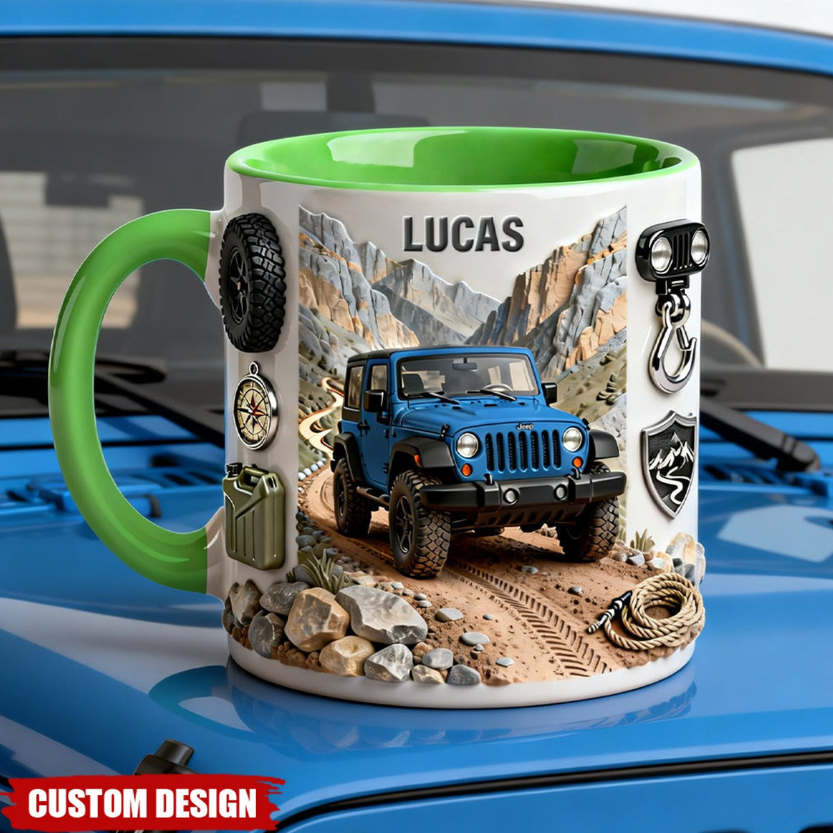Off-Road Car Coffee Accent Mug - Personalized Gifts For Off-Road Car Lovers