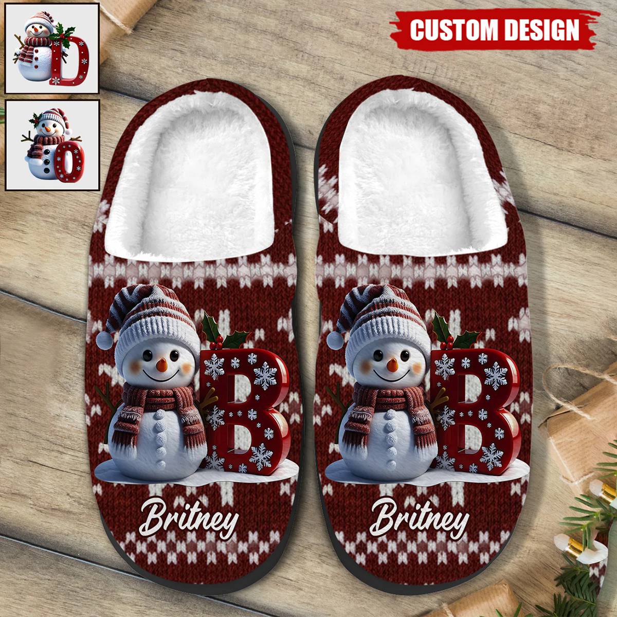 Merry Christmas - Personalized Family Slippers