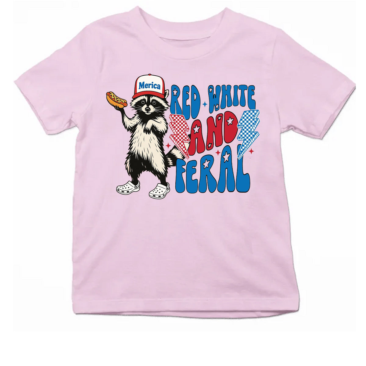 Funny 4th of July - Feral Raccoon Independence Day T-Shirt