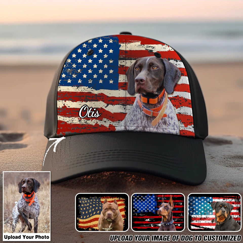 Personalized Upload Your Pet Photo Flag Pet Lovers Gift Cap