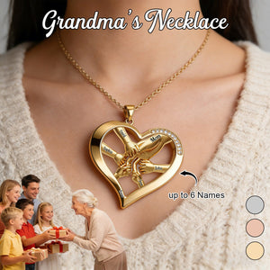 Personalized Mother Shaped Metal Pendant Necklace-Gift For Best Mom, Grandma Ever