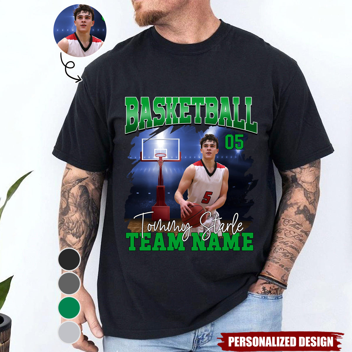 Game Day Basketball-Personalized T-Shirt