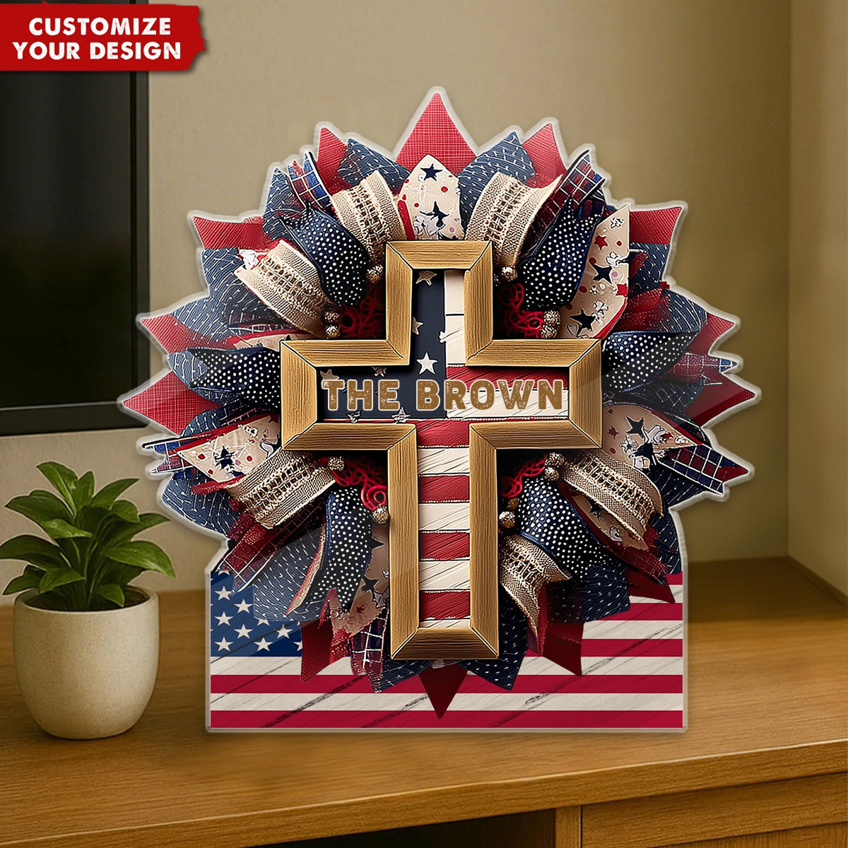 God Bless The American - Personalized Acrylic Plaque