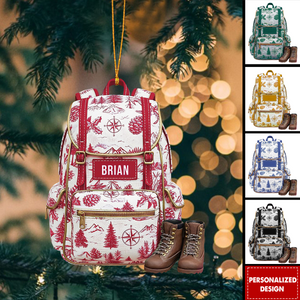 Personalized Backpack Christmas Ornament-Gift for Traveler