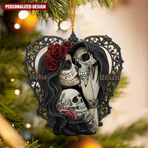 This Is Us-Personalized Skull Christmas Ornament-Gift For Couple