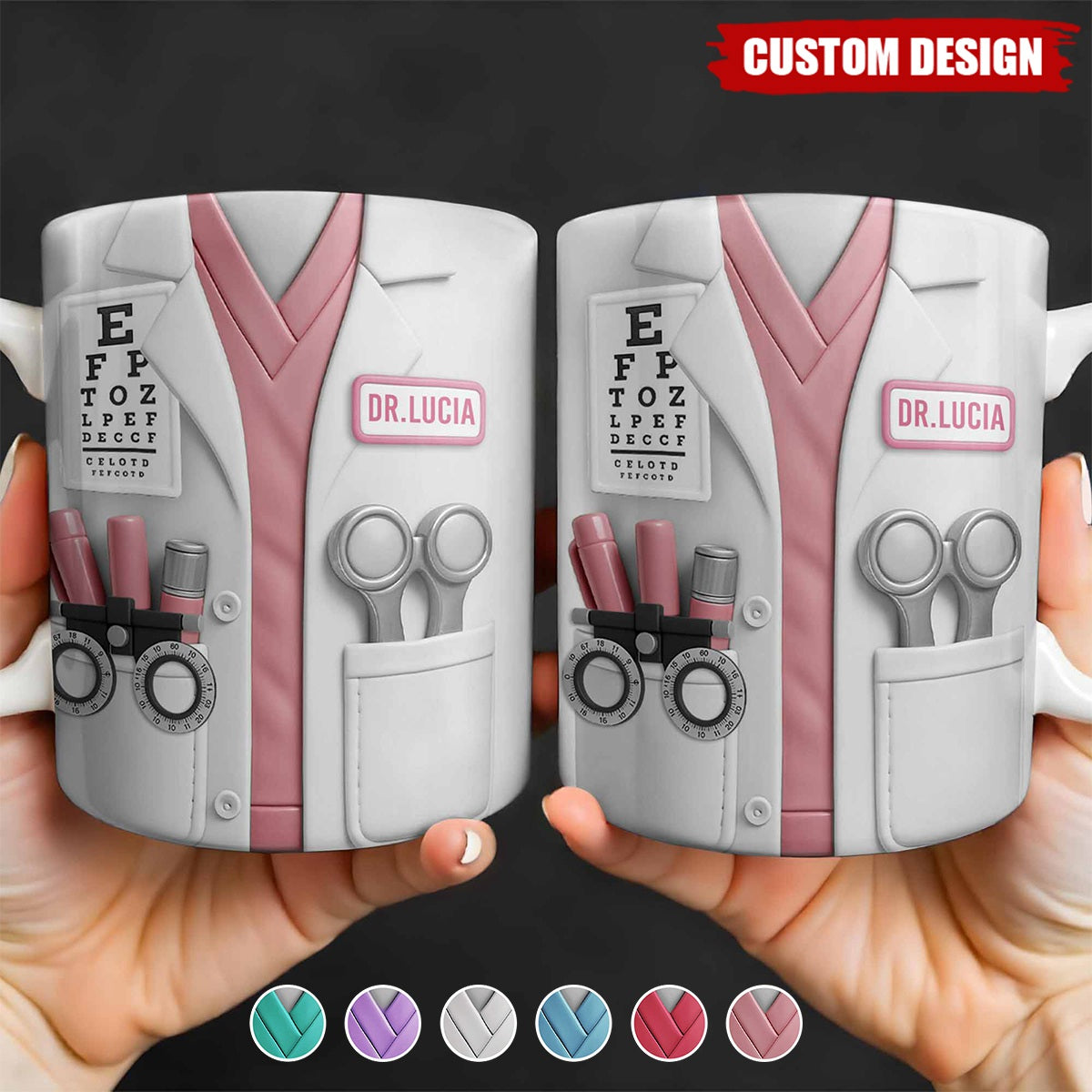 Celebrate Your Favorite Doctor, Ophthalmologist Essential Medical Tools Coffee Mug, Gift For Healthcare Professionals