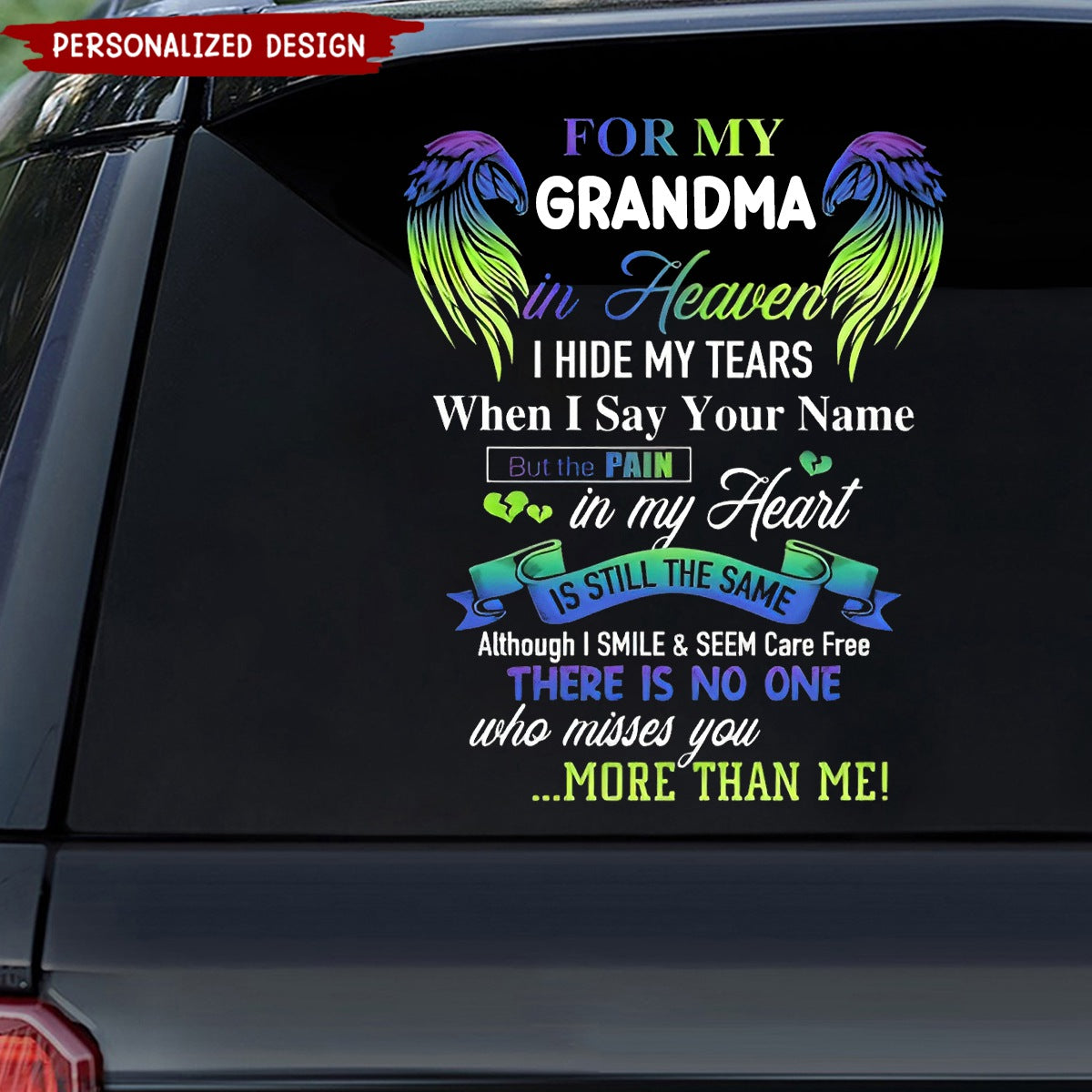For my mom in heaven - Thank you for the memories Personalized Sticker/Decal - Memorial Gift Idea For Family Member