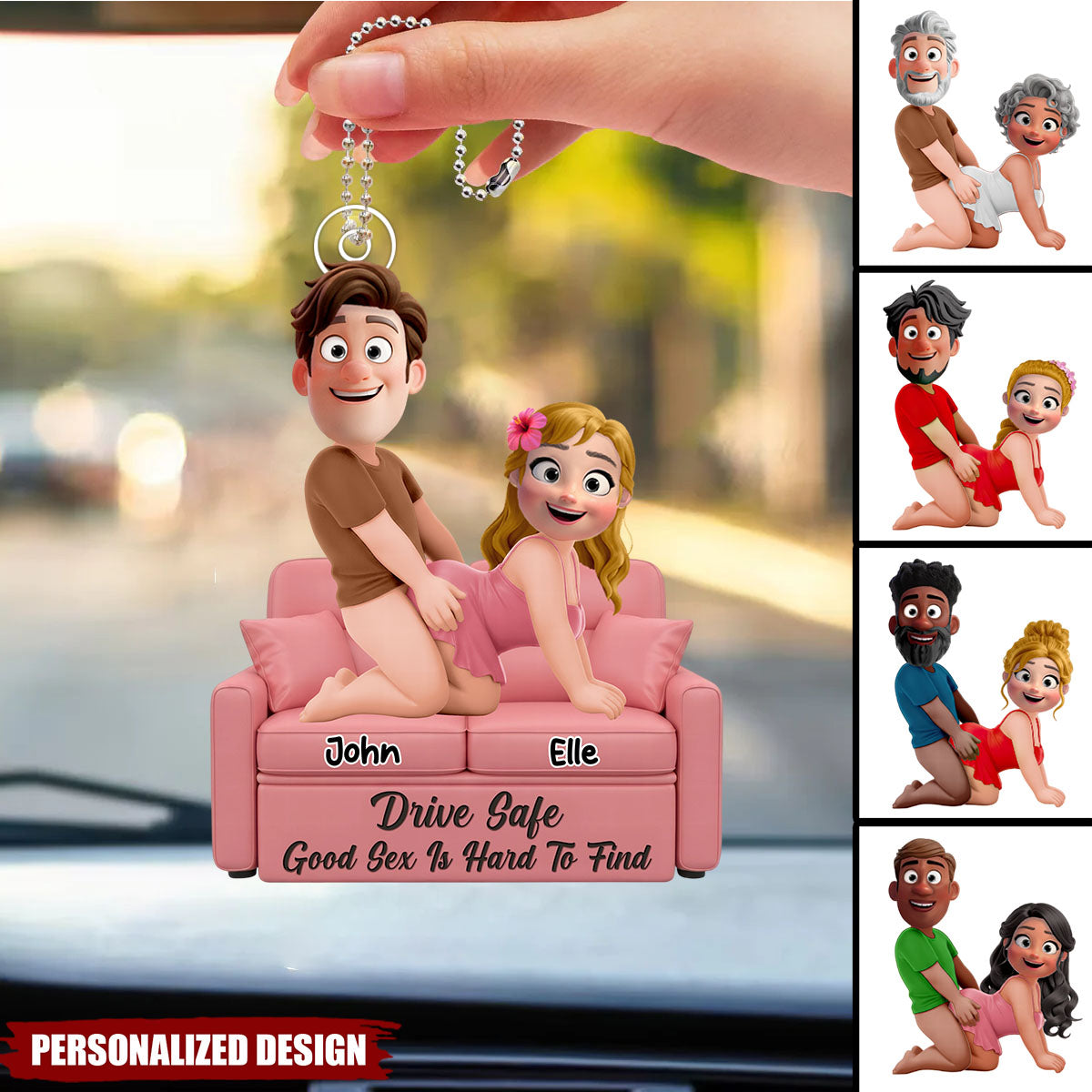 Personalized Couple Car Ornament-Gifts For Couple