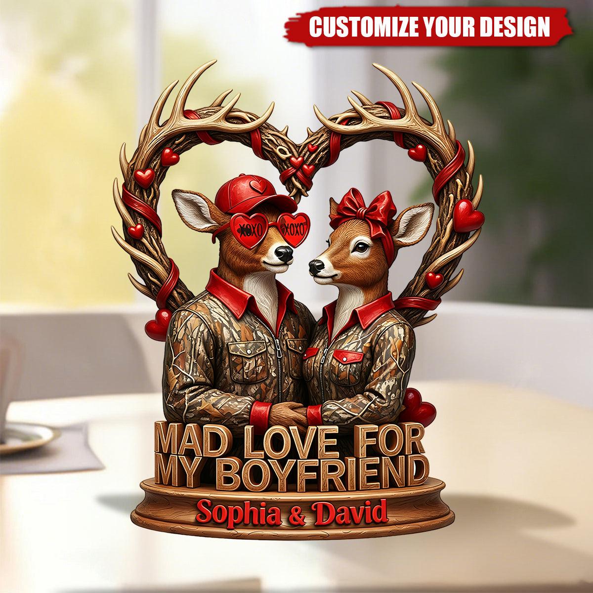 Mad Love Acrylic Plaque Personalized Gifts For Hunting Couple