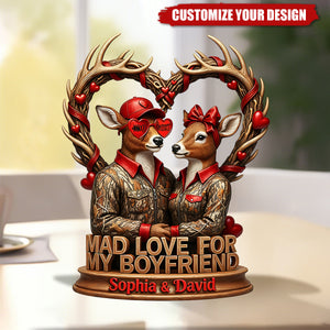 Mad Love Acrylic Plaque Personalized Gifts For Hunting Couple