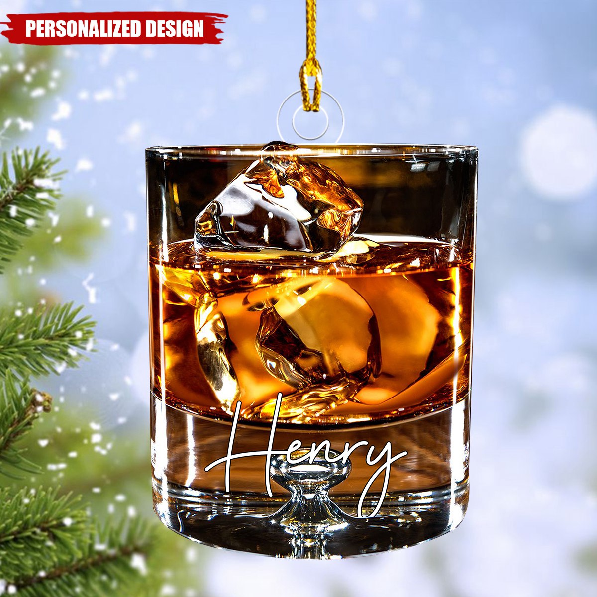 2024 New Release Personalized Whiskey Acrylic Ornament-Gifts For Whishkey Lovers