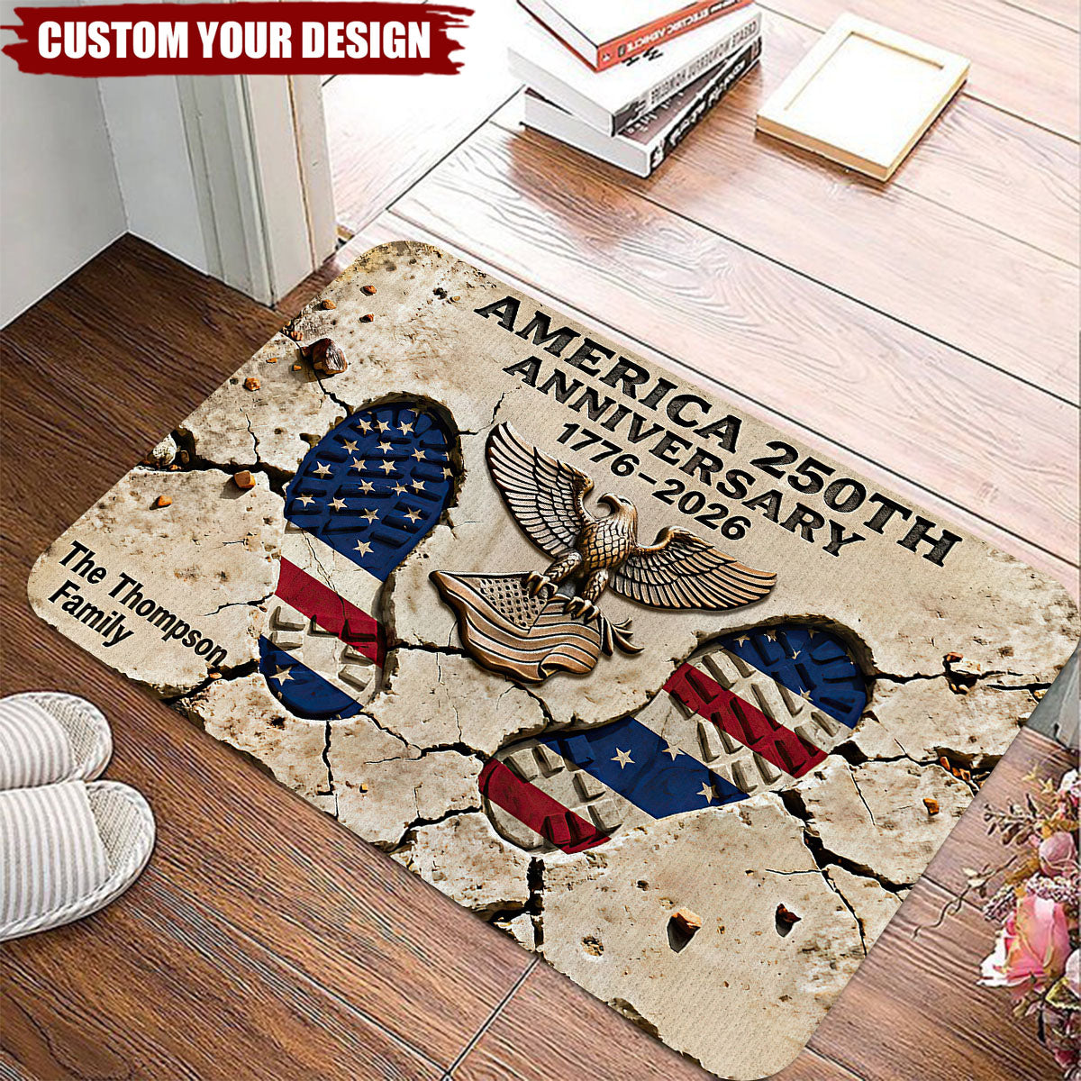 America 250th Anniversary Doormat - Personalized Gifts