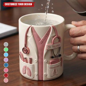 Celebrate Your Favorite Doctor With This Custom White Coat Design, Personalized Coffee Mug, Gift For Medical Professionals