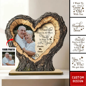 Personalized Favorite Place Next To You Couple  Wooden Plaque - Anniversary Gift, Valentine's Gift For Him, For Her