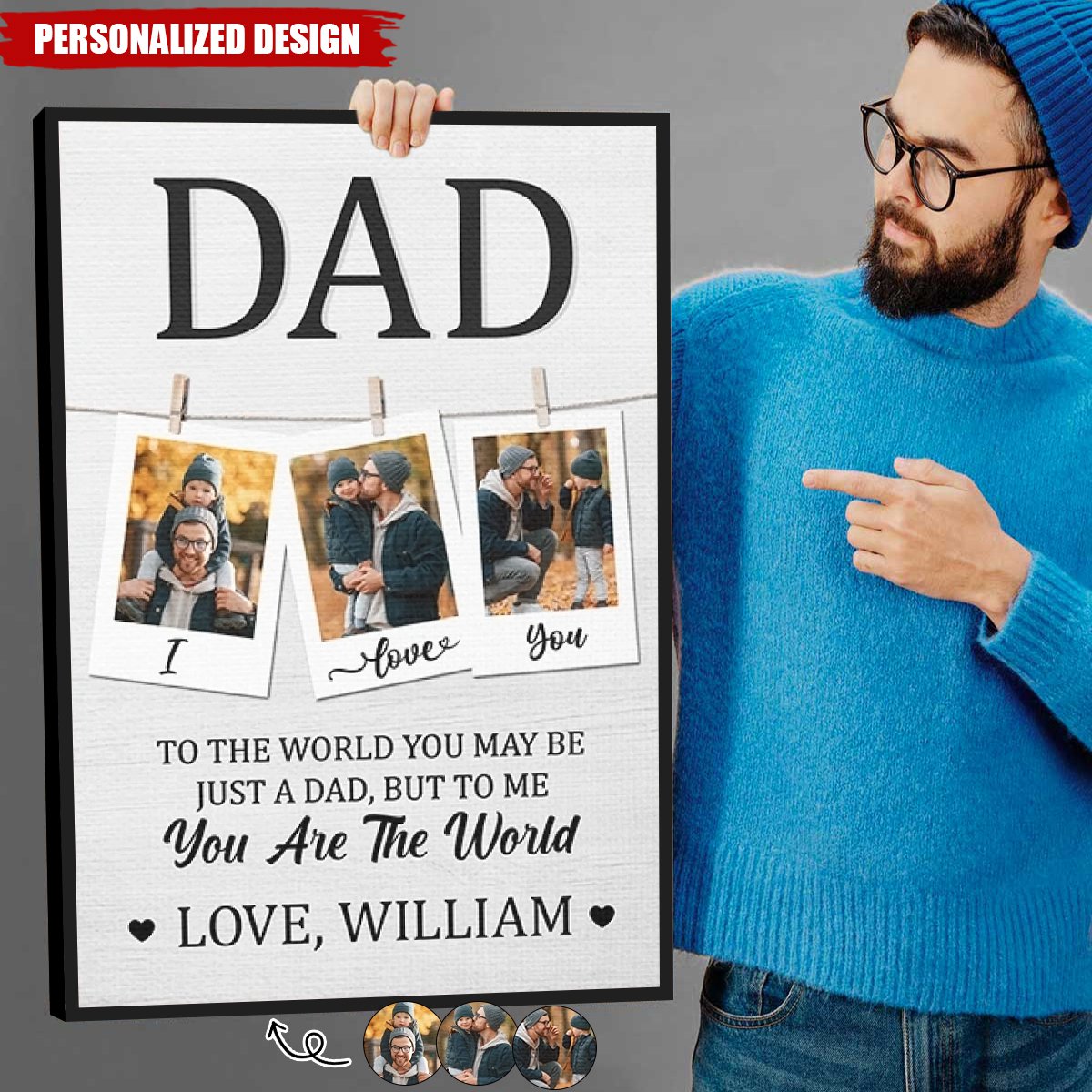More Than Just A Dad-Personalized Vertical Poster-Gift For Dad, Grandpa