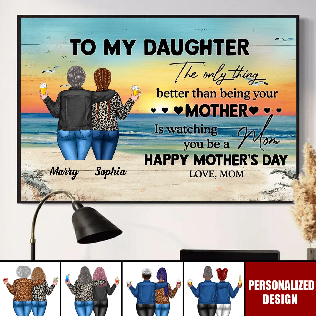 To My Daughter,Watching You Be a Mom-Personalized Poster