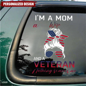 I'm A Mom Grandma and a Veteran-Personalized Decal-Perfect gift for Mom/Wife