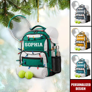 Personalized Tennis Backpack Ornament Gift for Tennis Players