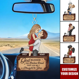 Custom Photo In You I’ve Found My Home - Couple Personalized Custom Car Ornament - Gift For Husband Wife, Anniversary