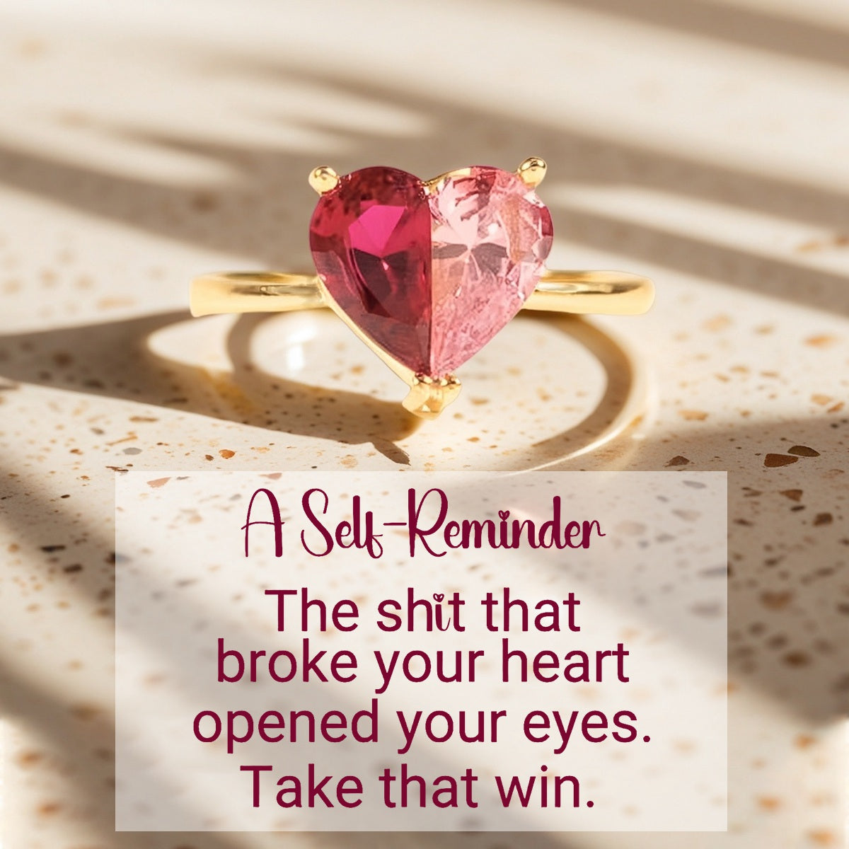 Self Love Pieced Heart Ring