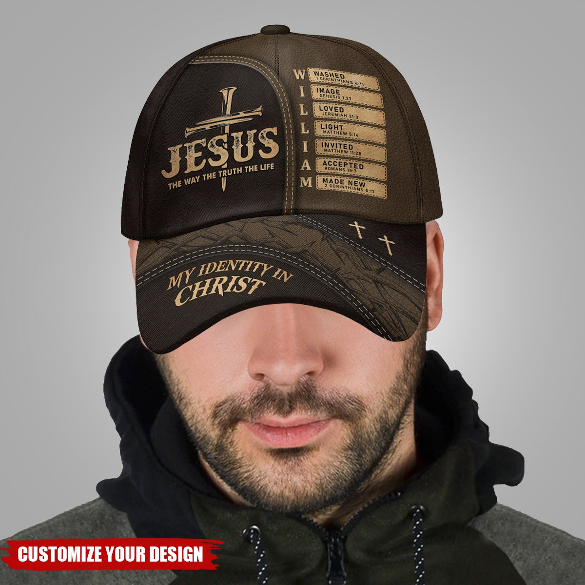 Jesus The Way The Truth The Life - Personalized Classic Cap