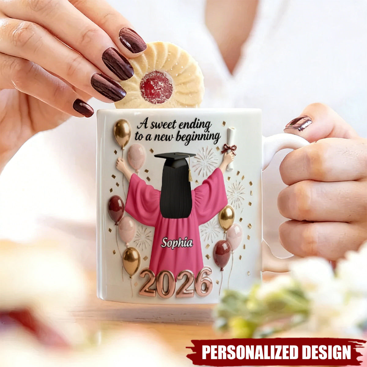 A Sweet Ending to a New Beginning-Personalized Graduation Mug