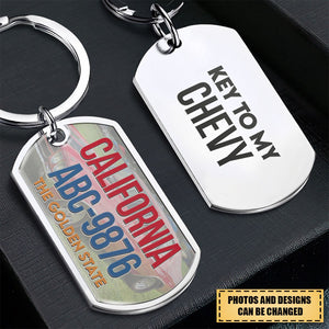 Key To My Car - Personalized Stainless Steel Photo Keychain
