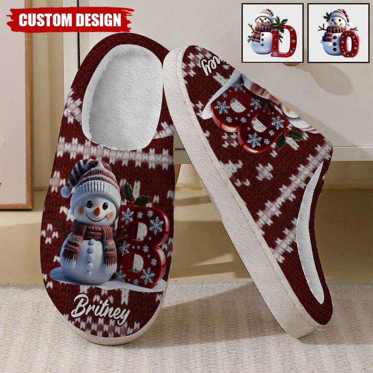 Merry Christmas - Personalized Family Slippers
