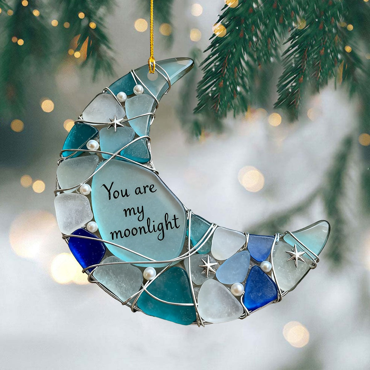 You Are My  Moonlight-Couple Ornament