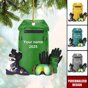 Personalized Ski Gear Ornament Gift For Skiing Lover