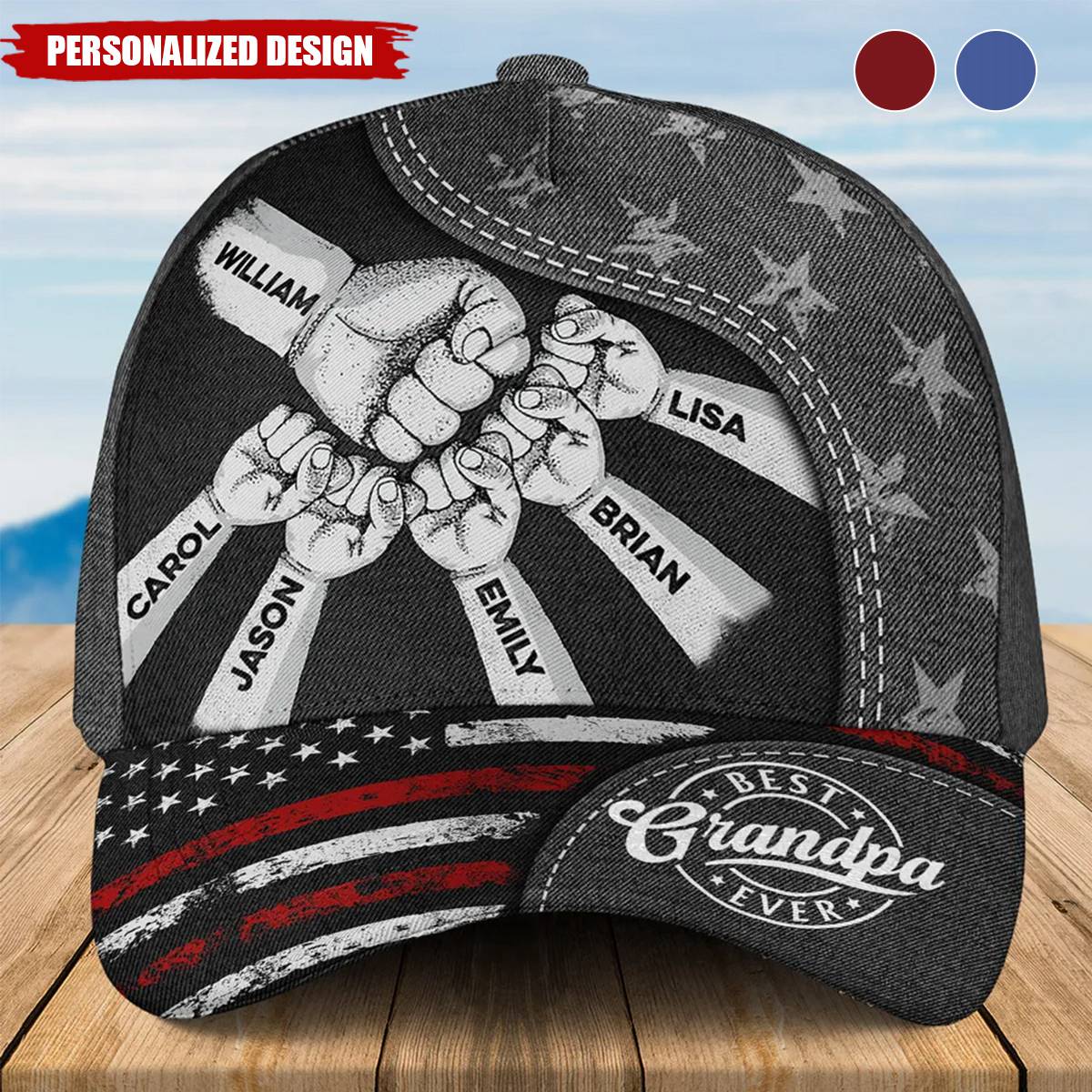 The Power Of Dad Comes From Love-Personalized Classic Cap
