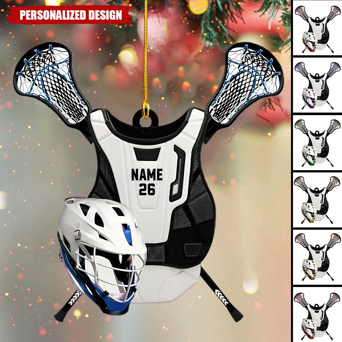 Personalized Lacrosse Christmas Ornament-Gifts For Lacrosse Lover-2024 New Release
