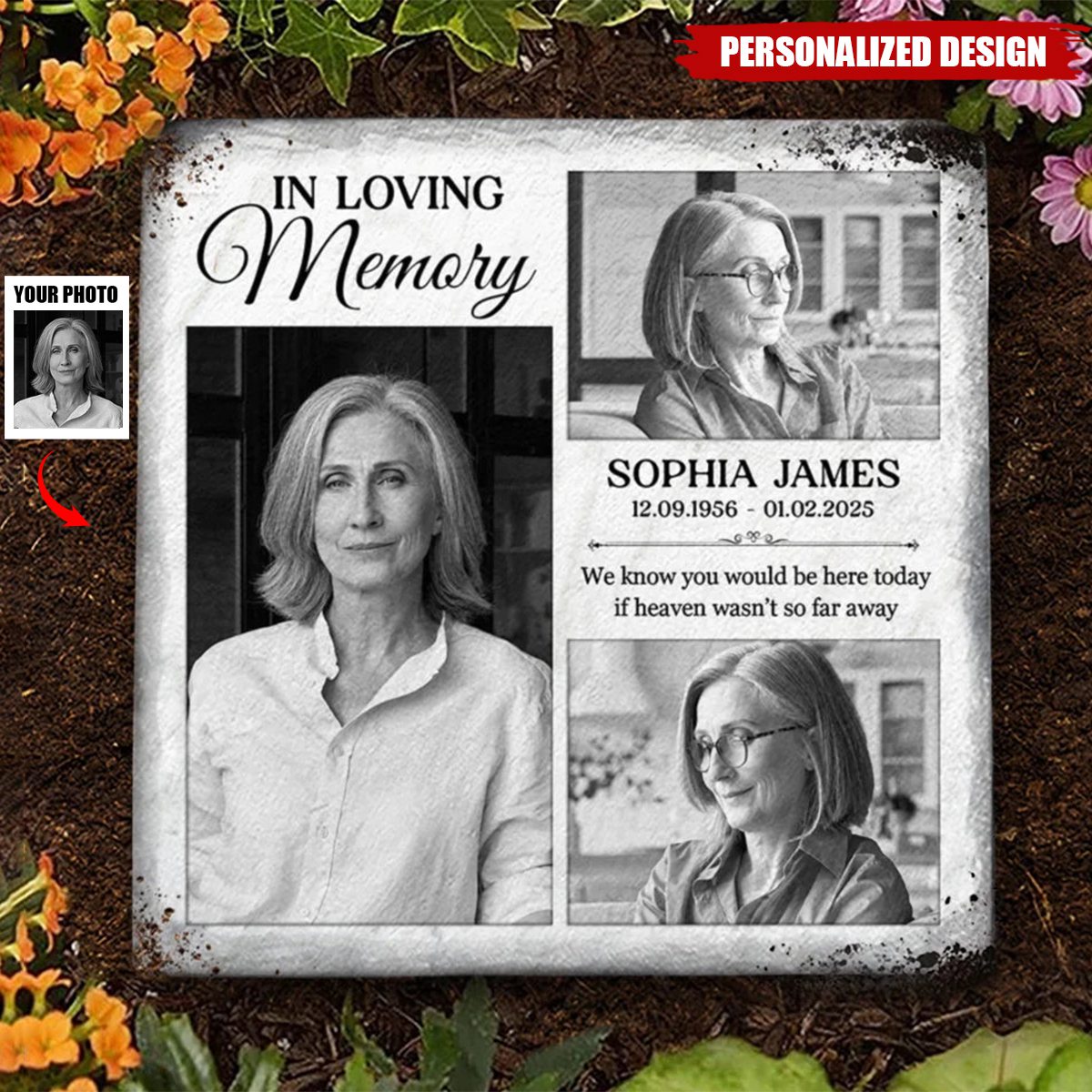 Love Shines Brightly Through Our Memories-Personalized Stone With Stand-Sympathy Gift For Family Members