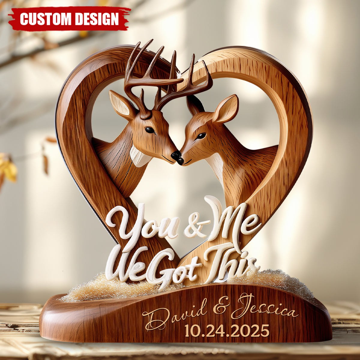 You And Me We Got This - Personalized Hunting Custom Shaped Acrylic Plaque