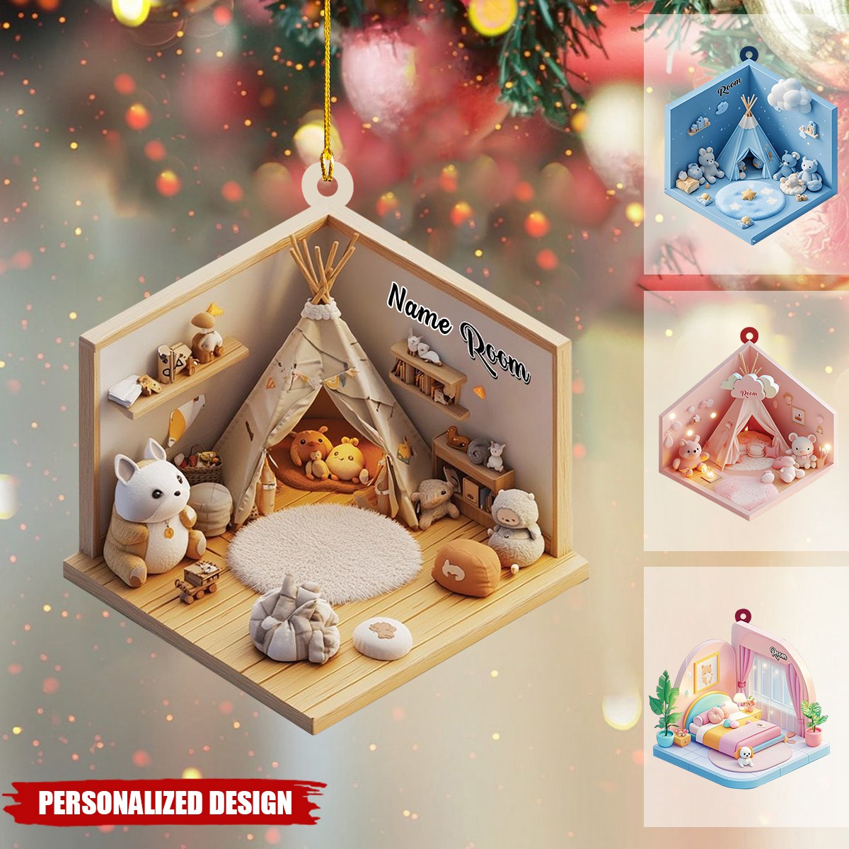 Personalized Kid Bedroom Ornament-Gift For Grandkid And Baby-2024 New Release