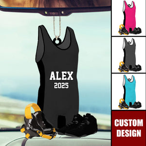 Personalized Wrestling Car Ornament-Gift For Wrestlers