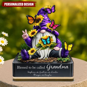 Blessed to Be Called Grandma-Personalized Wooden Plaque-Heartfelt Gift for Grandma