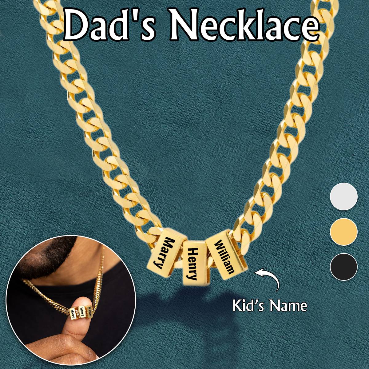 Personalized Engraved Name Necklace-Father's day gift