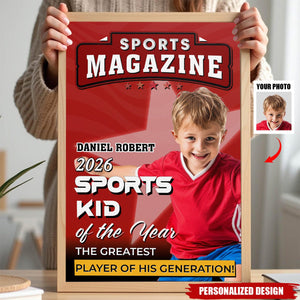 Personalized Sports Kid Of The Year Poster
