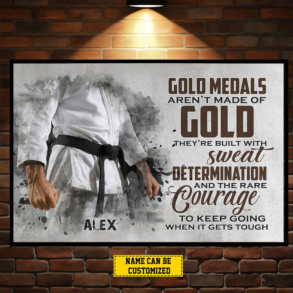 Personalized Jiu Jitsu Man Canvas Painting, Gold Medals Aren't Made Of Gold Wall Art Decor, Poster Gift For Jiu Jitsu Lovers
