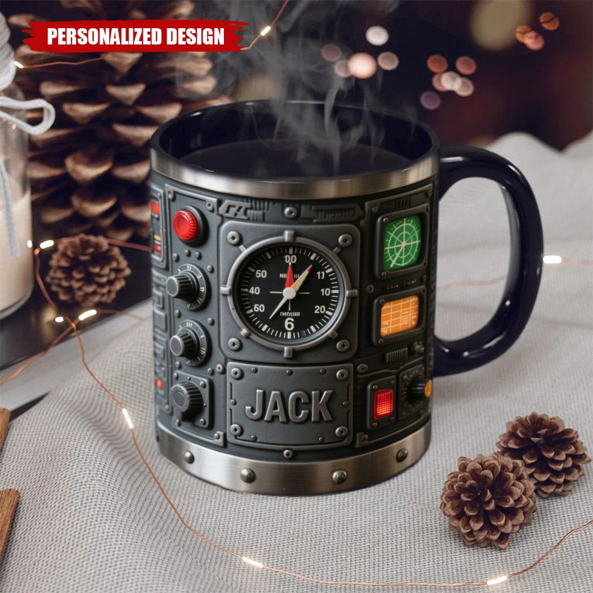 Personalized Aircraft Dashboard Theme Mug