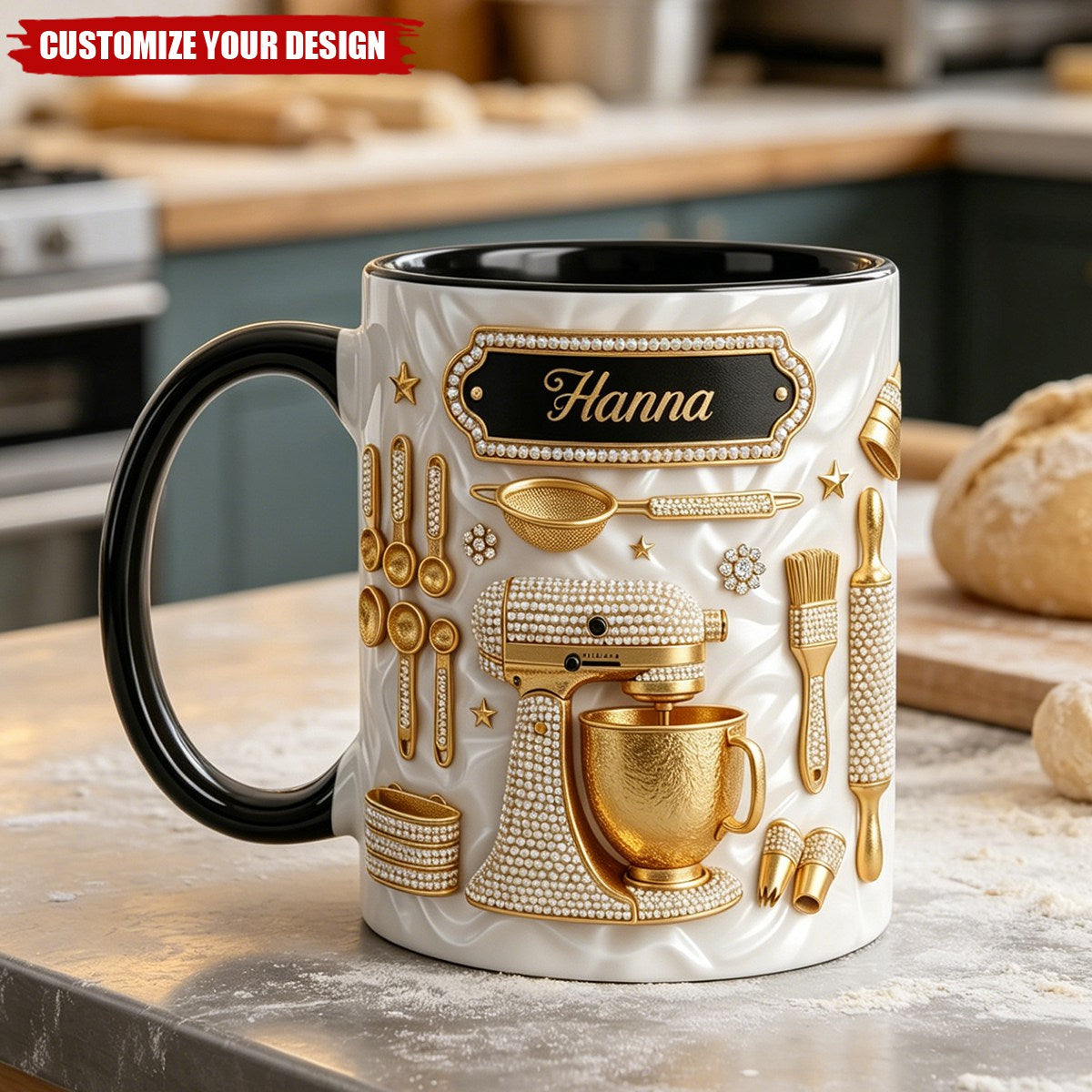 Personalized Baking 3D Print Mug, Gifts For Baking Lovers