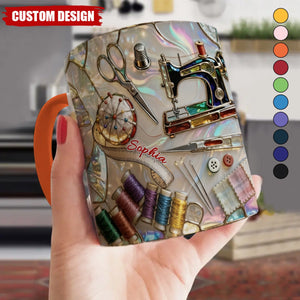 Personalized Sewing Accent Mug -Gift For Sewing Lover