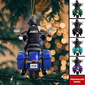 Personalized Motorcycle Christmas Ornament-Gift Idea for Motorcycle Riders and Bike Lovers