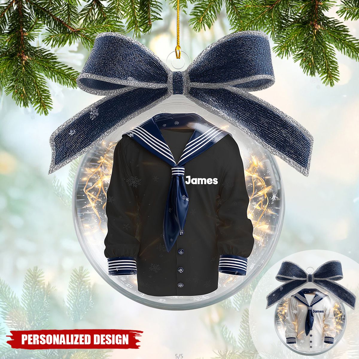 Personalized Sailor Uniform Christmas Ornament-Gift For Sailor