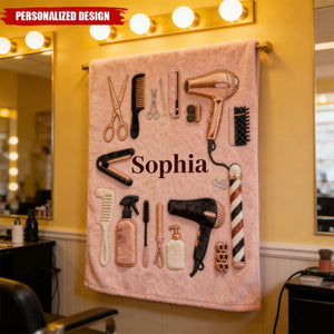 Proud Hair Stylist-Personalized Hairdresser Blanket