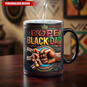 Personalized Dope Black Dad Magic Mug-Gifts For Dads