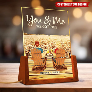 Back Couple Together You And Me We Got This - Personalized Night Light